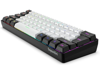 Keyboard Gaming RGB Backlit 60% Wired Ultra-Compact Mini 61 Tombol dengan Cherry Axis Lepas Pasang Warna Hitam Putih