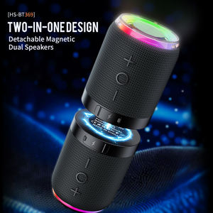 BT369 HiFi 10W 强劲低音 二合一磁吸分体式无线音箱 IPX6 带RGB灯 BT5.4 TWS配对适用 - Product Image 1