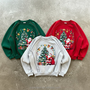 Tùy Chỉnh Chất Lượng Cao 100% Cotton Đồ Họa Kỹ Thuật Số Boxy Cắt Áo Cộng Với Kích Thước Có Thể Giặt Cây Giáng Sinh Unisex Nhiều Màu - Product Image 4