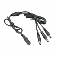 5,5x2,1mm 5,5*2,5mm DC-Stecker Y-Verteilerkabel 1 Buchse auf 3 Stecker für CCTV