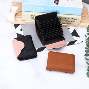 Ando Bag Genuine Cowhide Leather <b>Card</b> <b>Holder</b> Women Compact Accordion <b>Wallet</b> with 12 <b>Card</b> Slots - Product Image 5