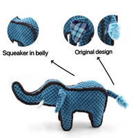 Jouets pour animaux de compagnie en stock Écologique grains de maïs bleus éléphant design peluche chien grinçant jouet à mâcher pour les activités de plein air
