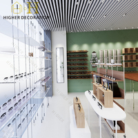 Vitrine murale en métal pour lunettes, présentoir personnalisé avec logo, vitrine pour lunettes de soleil avec éclairage LED