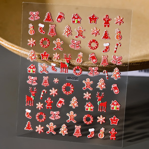 Nouveaux accessoires de décoration d'ongles de Noël, autocollants 5D pour ongles avec flocons de neige et Père Noël, pour ongles de Noël - Product Image 6