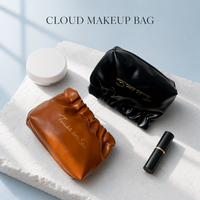 Étui à rouge à lèvres en cuir PU, mini sac à pinceaux de maquillage, pochette cosmétique portable de luxe rétro, sac de rangement de voyage pour femmes