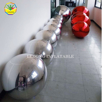 Ballon gonflable géant en PVC avec impression UV, finition argentée réfléchissante, pompe à air électrique pour événements et centres commerciaux