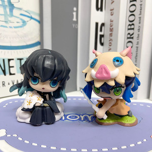 6 pièces/ensemble nouveau Style Anime démon tueur Tanjirou Nezuko dessin animé Anime <span class=keywords><strong>Statue</strong></span> PVC figurine modèle poupée Collection - Product Image 4