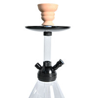 Bouteille d'eau conique en plastique, Base en verre, tuyaux simples pour fumer, Europe, acrylique, chicha, narguilé, vente en gros