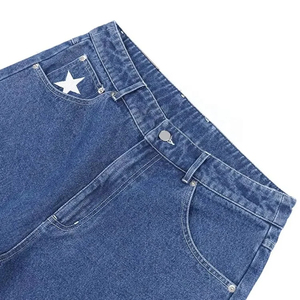 Short en jean baggy de haute qualité pour hommes, denim respirant, lavé foncé, vente en gros d'usine de style de rue Hip Hop - Product Image 4