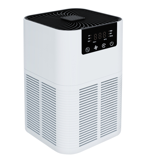 Portable Desktop LED Touch Screen Air Purifier for Home Children Pets Activated Carbon Filter for True HEPA Diffuser Electric Po