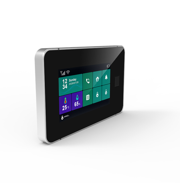 WiFi GSM Wireless Home Alarm System Fingerprint Arming Disarming Home Security System TUYA App Control