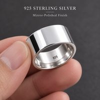 Bagues Simples en Véritable Argent Sterling 925 pour Femmes et Hommes, Fini Poli Brillant, Coupe Confortable, Idéales pour Alliances et Amoureux