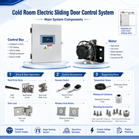 Système de contrôle de porte coulissante pour chambre froide à ouverture simple avec kit de commande électrique pour accès aux chambres froides