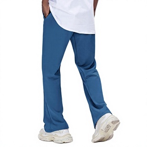 Lightweight Anti-Wrinkle Men's Casual <b>Trousers</b> <b>Elastic</b> <b>Waist</b> Flat Front Comfortable Fashion Pants for Daily Wear - Product Image 3