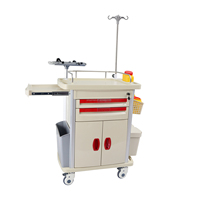 Carrito de Emergencia para Hospital y Clínica 750*480*920mm con 2 puertas y 2 cajones