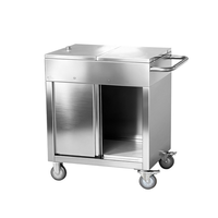 Chariot de cuisine professionnel en acier inoxydable robuste et résistant à la corrosion pour assaisonnements, préparation de sauces et condiments