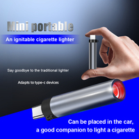 Cadeaux créatifs, mini briquet portable, briquet USB de type C
