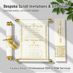 Set <span class=keywords><strong>de</strong></span> Lujo <span class=keywords><strong>de</strong></span> Pergaminos <span class=keywords><strong>de</strong></span> Votos Matrimoniales Eternos e Invitaciones con Cajas Personalizadas <span class=keywords><strong>de</strong></span> Papel Dorado, Papelería Real <span class=keywords><strong>de</strong></span> Recuerdo para el Intercambio en la Ceremonia - Product Image 3