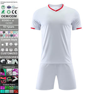Uniforme de football de ville pour hommes adultes, de haute qualité, personnalisé, respirant, polyester/coton, col rond, manches courtes, tout - Product Image 1