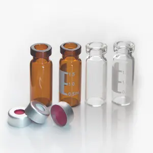 11mm kıvrım üst otomatik örnekleyici flakonlar | 2ml HPLC Amber flakonlar toptan | Alüminyum kapaklı laboratuvar kromatografisi sarf malzemeleri