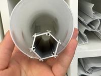 Profilé en aluminium pour tube LED linéaire rond de 60 mm de diamètre, luminaire suspendu LED pour plafond, longueur personnalisée