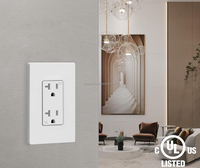 20 Amper Dekoratif Duvar Prizi, Kurcalamaya Karşı Korunaklı, 20A/125V/2500W, Konut ve Ticari Kullanım, UL Onaylı