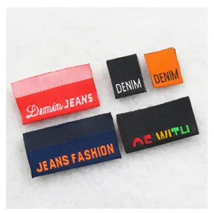 Hot sale high density clothing fabric neck label cheap general type woven labels garment accessories cheap patch