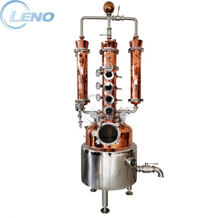 1000L Red Copper Vodka Distillation Equipment Neutral Grain Spirits Making Machine Alcohol Column Stills For Gin Whiskey Brandy