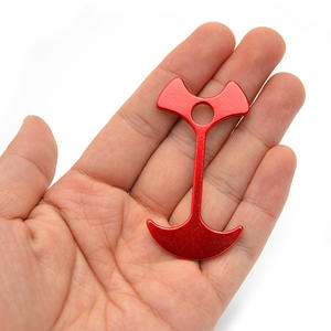 Hike Mount Fishbone Nail 6.5x3.5 Ancrage de camping en plastique rouge pour lignes de maintien de tente, utilisation extérieure - Product Image 1