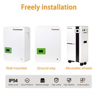Batterie lithium-ion murale 200Ah Batterie Lifepo4 10Kwh pour la maison avec port de communication CAN Connexion au réseau hybride