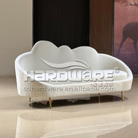 Lounge Möbel weißen Samt Loves eat Sofa Set Luxus Braut und Bräutigam