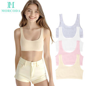 Morcoda-<span class=keywords><strong>Soutien</strong></span>-<span class=keywords><strong>gorge</strong></span> en coton pour adolescentes, stock de vêtements, <span class=keywords><strong>soutien</strong></span>-<span class=keywords><strong>gorge</strong></span> de couleur unie pour adolescentes, vente en gros de sous-vêtements souples, personnalisation, <span class=keywords><strong>soutien</strong></span>-<span class=keywords><strong>gorge</strong></span> pour filles - Product Image 1