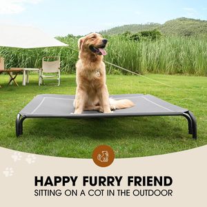 Czpalo Letto Rialzato per Cani Taglia Grande, Portatile per Esterni/Interni, Rinfrescante, Traspirante, Lavabile, con Rete e Struttura in Metallo, <span class=keywords><strong>Amaca</strong></span> per Animali Domestici - Product Image 2