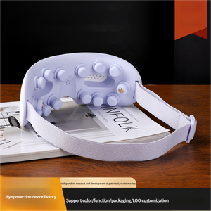 Masseur oculaire 2 niveaux chaud/froid, 150 min, 3 modes, 14 têtes vibrantes, masque oculaire chauffant, musique Bluetooth, contrôle de la minuterie, soulagement pour femmes - Product Image 6