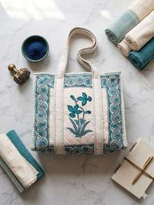 Bolso Tote de Algodón Bordado Estilo Boho Personalizado para Mujer, con Cierre de Cremallera, Bolso de Hombro Extra Grande para la Playa y Viajes - Product Image 2