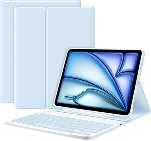 新款 iPad 11 第 10 代 11 英寸平板电脑键盘超薄 RGB 背光保护套笔槽仿皮 BT 无线 - Product Image 3