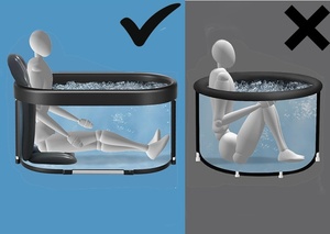 Large Oval Ice Bath Bathtub Suitable for Athletes Multi-Layer Portable PVC Outdoor Cold Flushing Ice <b>Bucket</b> for Recovery - Product Image 5