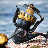 Moulinet de pêche HASIDA EB7000 robuste en métal plein pour la pêche en mer, jigging et trolling, corps en acier inoxydable (SS) Al-Si-Cu-Mg, poids lourd