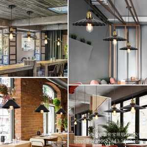 Industrial Pendant <b>Light</b> Black Metal E26 Single Head <b>Loft</b> Style For Home Kitchen Bar Restaurant - Product Image 4