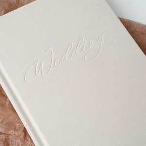 Carnet de mariage personnalisé en cuir/tissu lin, couverture rigide, style rustique, cadeau pour la mariée, livre d'invités <span class=keywords><strong>et</strong></span> planificateur de mariage - Product Image 4
