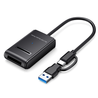 Adaptor SSD Dual Protocol NVME/SATA M.2 ke USB Type-C 10Gbps, Enclosure SSD untuk Hard Drive M.2 NVMe NGFF SATA