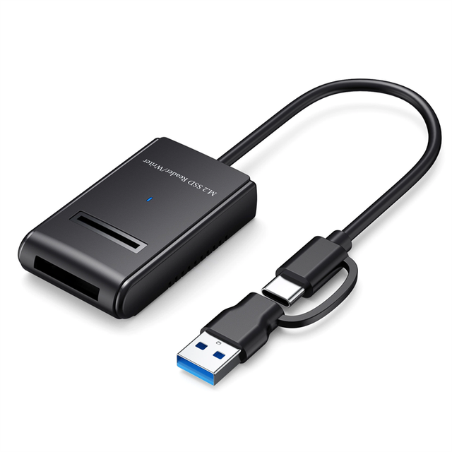 Dual Protocol NVME/SATA M.2 to USB Type-C 10Gbps SSD Adapter SSD Enclosure for M.2 NVMe NGFF SATA Hard Drive Case