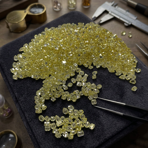 Diamant Jaune Fantaisie Naturel, Pierre Libre, Tailles Rond, Ovale, Coussin, Poire, Émeraude pour Bijoux - Product Image 2