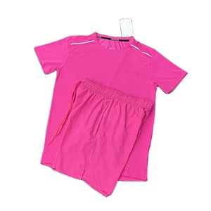 Ensemble de course pour homme, été, séchage rapide, respirant, avec protection UV, vêtements d'entraînement réfléchissants pour la nuit, manches courtes, 100% polyester - Product Image 4