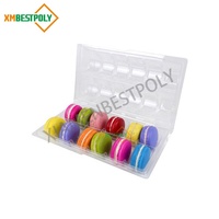 Boîte de présentation transparente en PET pour macarons, biscuits, desserts, baklavas – Barquette plastique blister 6, 12 ou 24 compartiments