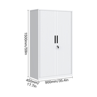 Armoire de classement moderne en métal avec porte à enroulement, verrouillable, design mobile, structure robuste et élégante, pour la maison, le bureau, l'hôtel, l'extérieur, l'école