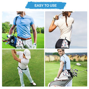 Manufacturer Design <b>Golf</b> Accessories Drawstring <b>Bag</b> Logo Embroidery <b>Golf</b> <b>Leather</b> Valuables Pouch - Product Image 4