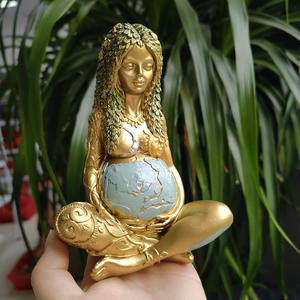 Vente en gros Nouvelle Statue en Résine Mère Terre Dorée Pachamama Déesse Sculpture Gaïa Offre Spéciale - Product Image 2