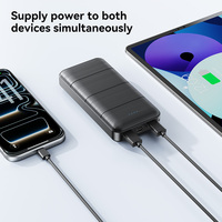 Batterie externe 20000mAh avec logo personnalisé, cadeau promotionnel d'entreprise, vente en gros, impression OEM, portable, compacte, de voyage, 4 couleurs