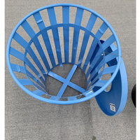 Poubelle de tri en acier pour extérieur, jardin et parc, sur mesure en usine